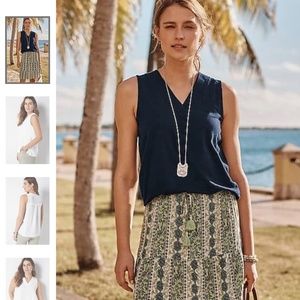 J.Jill - XLP - Mixed-Media V-Neck Tank - NWT